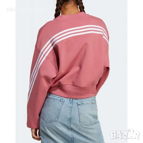 Дамска блуза ADIDAS Sportswear Future Icons 3-Stripes Sweatshirt Pink, снимка 2 - Блузи с дълъг ръкав и пуловери - 47556092