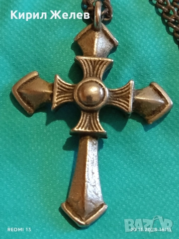 КОЛИЕ с КРЪСТ КРАСИВ МОДЕН АКСЕСОАР ДИЗАЙНЕРСКИ МНОГО КРАСИВ 13700