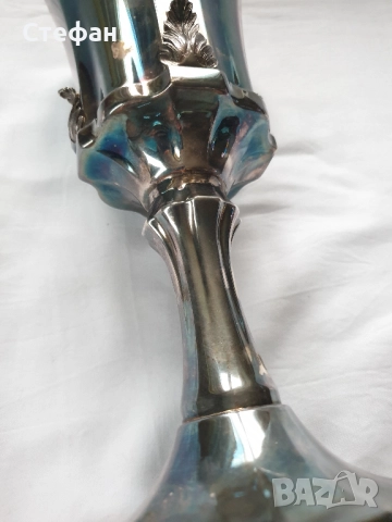 Посребрена купа - чаша, снимка 7 - Антикварни и старинни предмети - 52476991