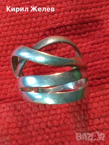 СТАР ШИКОЗЕН СРЕБЪРЕН ПРЪСТЕН СРЕБРО 925 АЖУРНА ХУДОЖЕСТВЕНА РЪЧНА БИЖУТЕРСКА ИЗРАБОТКА 30430