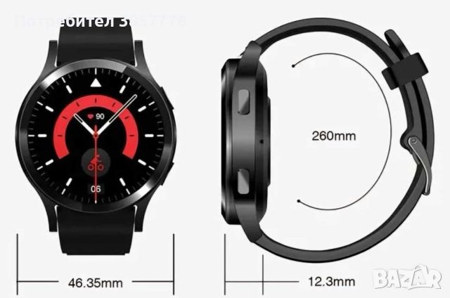 Спортен смарт часовник Watch F8,пълен сензорен екран,спорт,фитнес, силикон Bluetooth, снимка 3 - Смарт гривни - 45514956