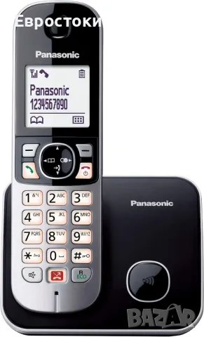 Panasonic KX-TG6851SPB Цифров безжичен телефон, базов модул и слушалка, снимка 1 - Стационарни телефони и факсове - 47906672