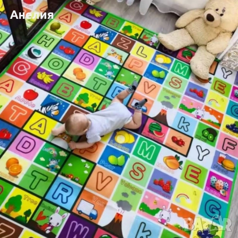 Комплект „Играй и Твори“ – Двулицево топлоизолиращо детско килимче + магическа водна подложка Aqua, снимка 8 - Образователни игри - 52650511