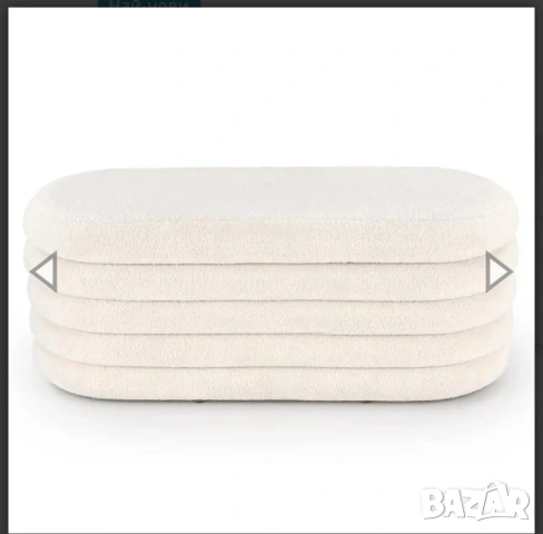 Тапицирана пейка , табуретка с ракла , букле