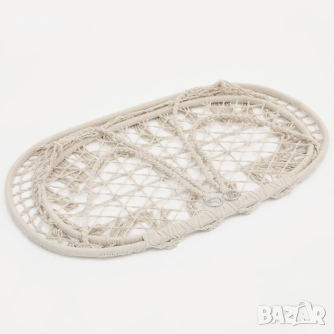 Двойна бежова градинска люлка за двама с възглавници, снимка 3 - Градински мебели, декорация  - 53942323