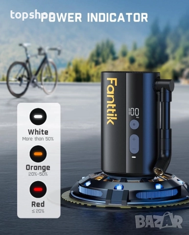 Чисто нова, тествана мини помпа за велосипед Fanttik X9 Ace, 32s бързонадуваща се помпа за велосипед, снимка 6 - Части за велосипеди - 51636298