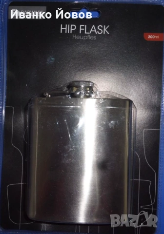 Бутилка / фласка / манерка / HIP FLASK за алкохол, плоска, джобна, патрон, стоманена, 6 €, снимка 4 - Други - 53222668