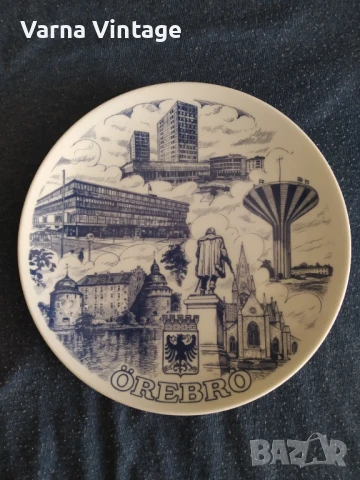 Колекционерска порцеланова чиния Örebro. Bygdö Scandinavian Design Швеция.