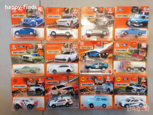 Matchbox `90 Volkswagen Golf Country - 8 лв., 1970 Ford Bronco, Porsche Cayenne Turbo, 1970 
