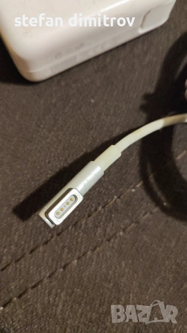 Оригинално Зарядно за MacBook, Apple 220v Magsafe 1 Charger A1344 60w, Бял, снимка 8 - Лаптоп аксесоари - 53225154