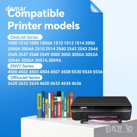 301XL мастилени касети (1 черна, 1 цветна) съвместими с HP 301/301XL, снимка 3 - Консумативи за принтери - 53401795