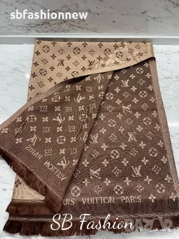 Louis Vuitton двулицев шал, снимка 1 - Шалове - 48286647