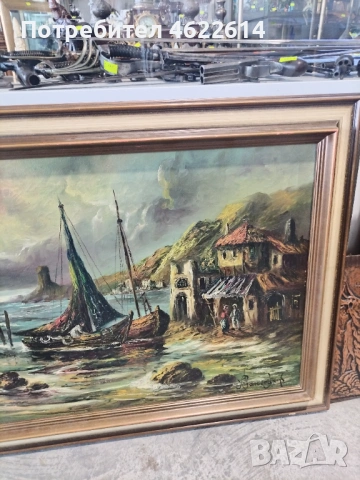 КРАСИВА АВТОРСКА КАРТИНА МАСЛЕНИ БОИ ВЪРХУ ПЛАТНО , снимка 3 - Картини - 53117754