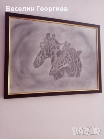 Картина "Савана"-жирафи, снимка 2 - Картини - 53348846