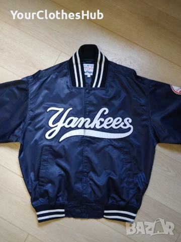 Majestic Athletic Vintage 90s Mickey Mantle MLB NY Yankees S size Бомбър тънко яке, снимка 3 - Якета - 52965839