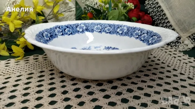 Стара Англия в синьо, снимка 6 - Чинии - 49786176