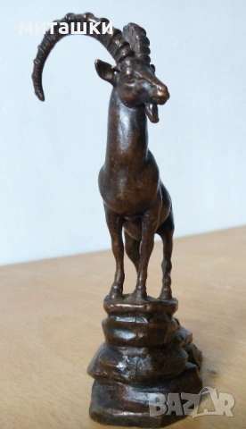 Бронзова статуетка планински козел муфлон, снимка 3 - Статуетки - 53732363