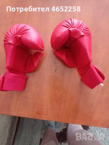 Ръкавици без пръсти за карате, червени, размер М, снимка 4 - Спортна екипировка - 52464017