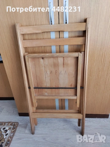 Продавам 6 броя сгъваеми дървени столове изработени в гр.Банско вис.44см.шир.45см.дълб.44см., снимка 8 - Столове - 53040538