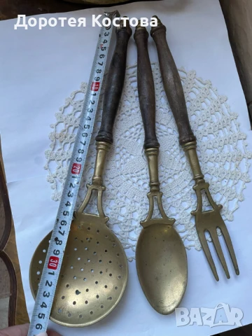 Красиви месингови прибори за готвене от Англия , снимка 3 - Антикварни и старинни предмети - 50868399
