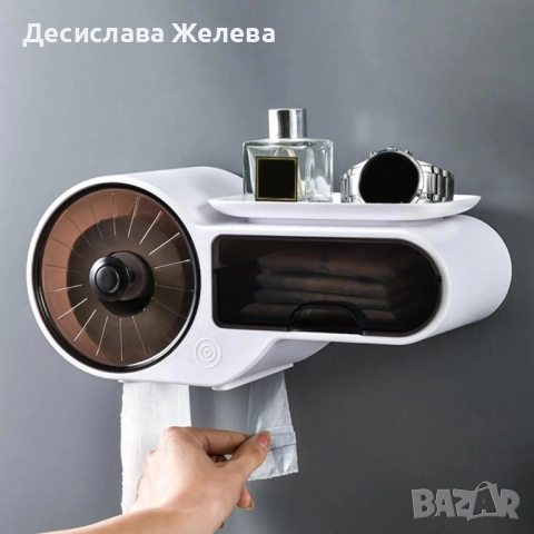 органайзер с поставка за тоалетна хартия и диспенсър с аксесоари НОВО, снимка 3 - Други стоки за дома - 52768281