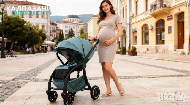 Бебешка количка Babyhome Eagle син , снимка 3 - Детски колички - 53384804