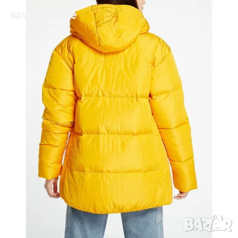 Дамско яке ADIDAS Originals Down Puffer Side Stripe Jacket Yellow, снимка 2 - Якета - 47507088