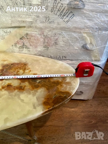 Винтидж холна маса с масивен каменен плот, много тежка, снимка 5 - Антикварни и старинни предмети - 52772485