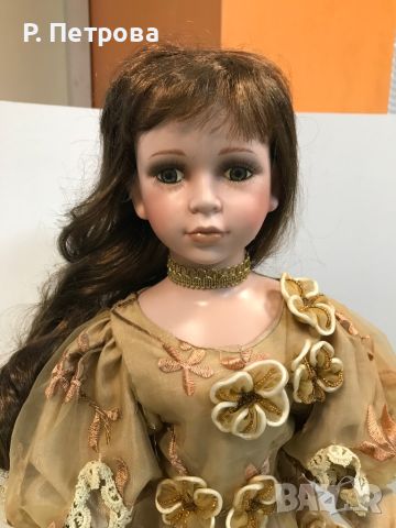  Красива керамична кукла 70 см, снимка 3 - Колекции - 45526589