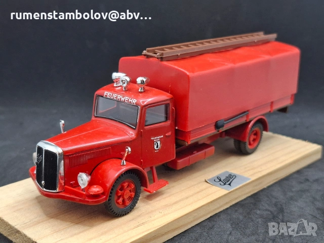 Saurer S4C 1952 - Пожарна, 1:43, Retro Vitesse