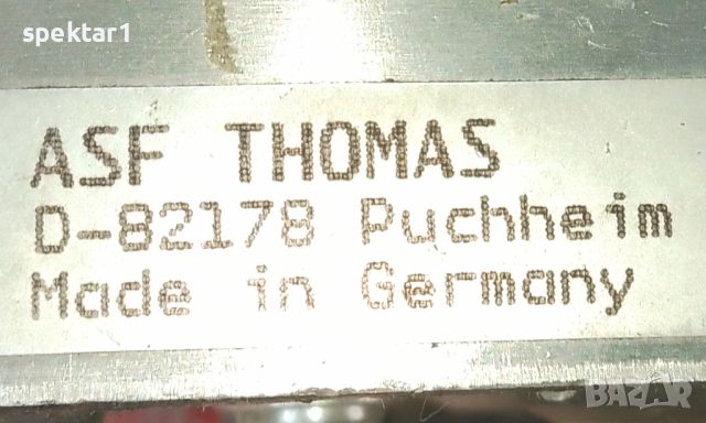 ASF THOMAS Германски мини агрегат вакуум помпа на 220 волта, снимка 5 - Други машини и части - 45279604