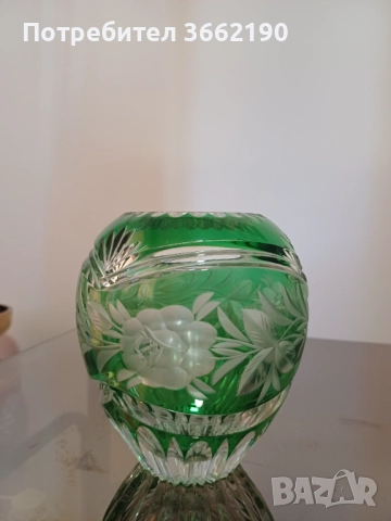 Кристални вази Бохемия, снимка 3 - Вази - 52765357