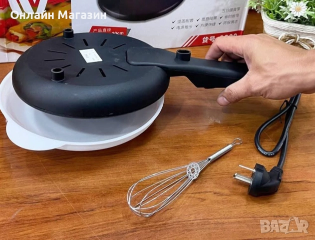 12м Гаранция Електрически тиган за палачинки , снимка 2 - Друга електроника - 52573787