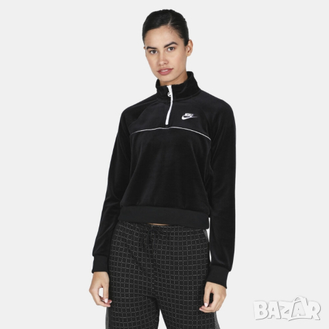 Nike дамски кроп топ велурен XS, снимка 3 - Корсети, бюстиета, топове - 45047104