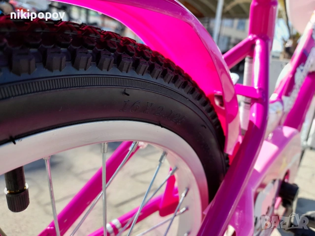 MONI Велосипед 16" 1682 розов, снимка 10 - Велосипеди - 53759530