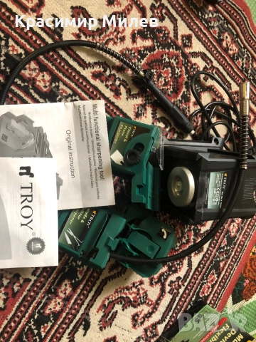 Станция за заточване на инструменти, 3 в 1, Трой, 17059, 65W, снимка 8 - Други машини и части - 52913187