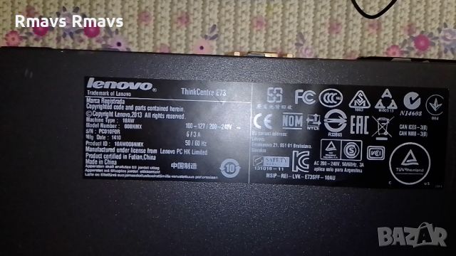 Lenovo E73 sff ThinkCentre, i3 4150, 8gb ram, 500gb hdd, снимка 10 - Работни компютри - 45490354