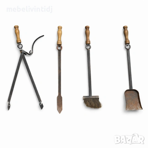 Комплект аксесоари за камина от ковано желязо, снимка 2 - Камини - 53557633