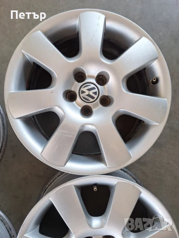 ОРИГИНАЛНИ АЛУМИНИЕВИ ДЖАНТИ ЗА ФОЛВАГЕН /ШКОДА/ 5Х100Х57-16 цола, снимка 4 - Гуми и джанти - 50937242