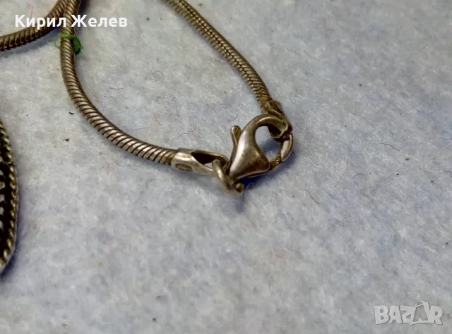 СТИЛНО ФЕШЪН АРТ СРЕБЪРНО КОЛИЕ СРЕБРО 925 с ЛЪСКАВ ПОЛИРАН КАМЪК ХЕМАТИТ 40042, снимка 7 - Колиета, медальони, синджири - 50023371