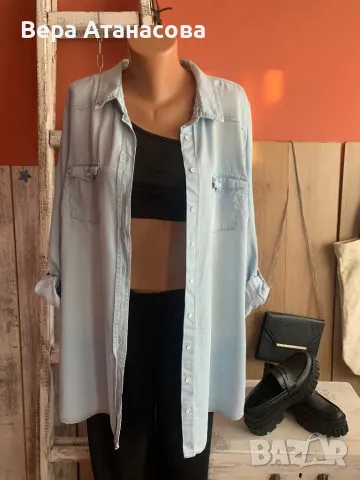 🩵🩵🩵 Oversized дънкова риза Mis Etam🩵, снимка 4 - Ризи - 50236860