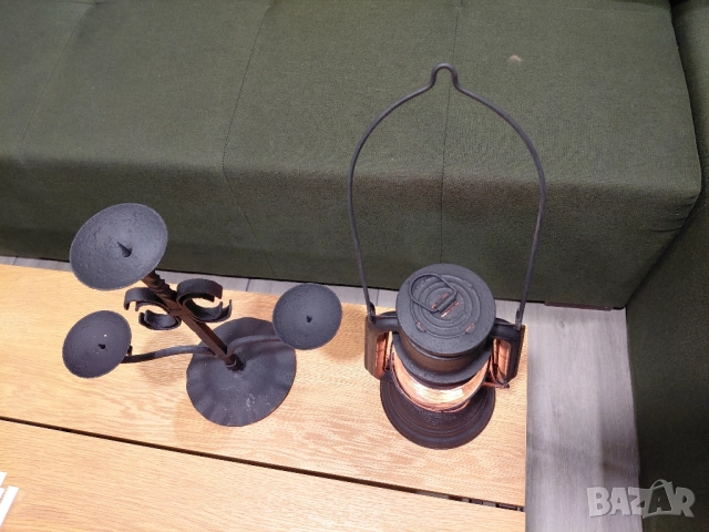 Стар винтидж газов фенер+свещник., снимка 7 - Антикварни и старинни предмети - 52308440