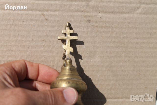 Старо бронзово кандило, снимка 7 - Антикварни и старинни предмети - 45422053