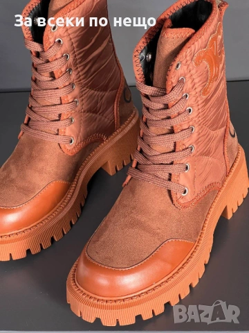 Celine Дамски Кафеви Боти Селин Код E1189, снимка 3 - Дамски боти - 53227079