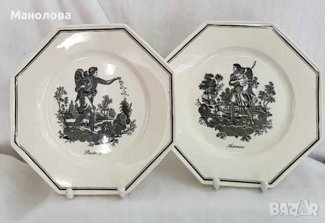 Две осмоъгълни чинии на Villeroy & Boch от серията четири сезона