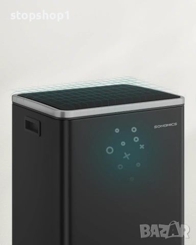 SONGMICS LTB595B02 Кош за боклук 50 литра, 15 кошчета, стомана, подвижна пластмасова вътрешна кофа, , снимка 3 - Други - 53826177