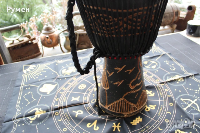 Африканска тарамбука (Djembe), снимка 11 - Антикварни и старинни предмети - 53480254