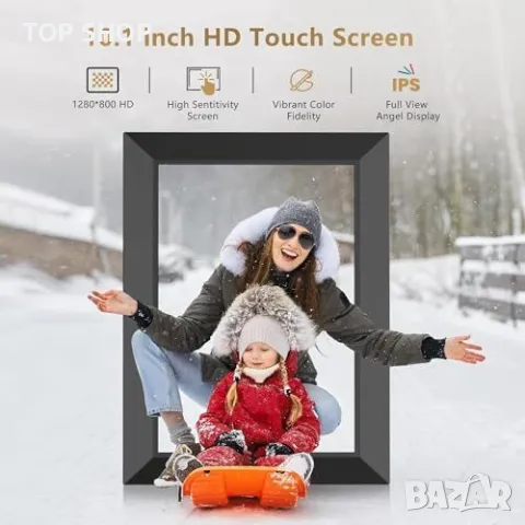 Нова Интерактивна WiFi фоторамка 10.1 инча - споделяне на снимки и видеа, снимка 10 - Други стоки за дома - 49804794
