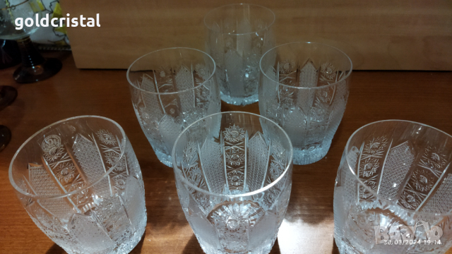 Кристални чаши за вода уиски вино ракия , снимка 15 - Антикварни и старинни предмети - 40462725