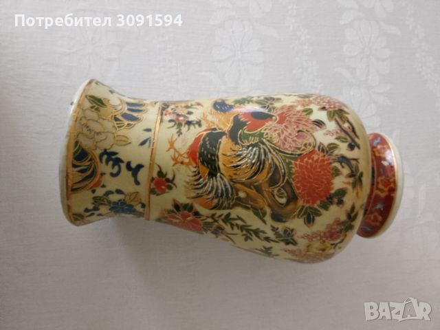 Стара ваза за цветя порцелан маркирана РИСУВАНА, снимка 9 - Антикварни и старинни предмети - 45402226